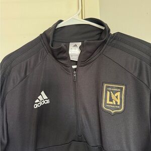 Adidas Black LAFC Quarter-Zip track suit jacket